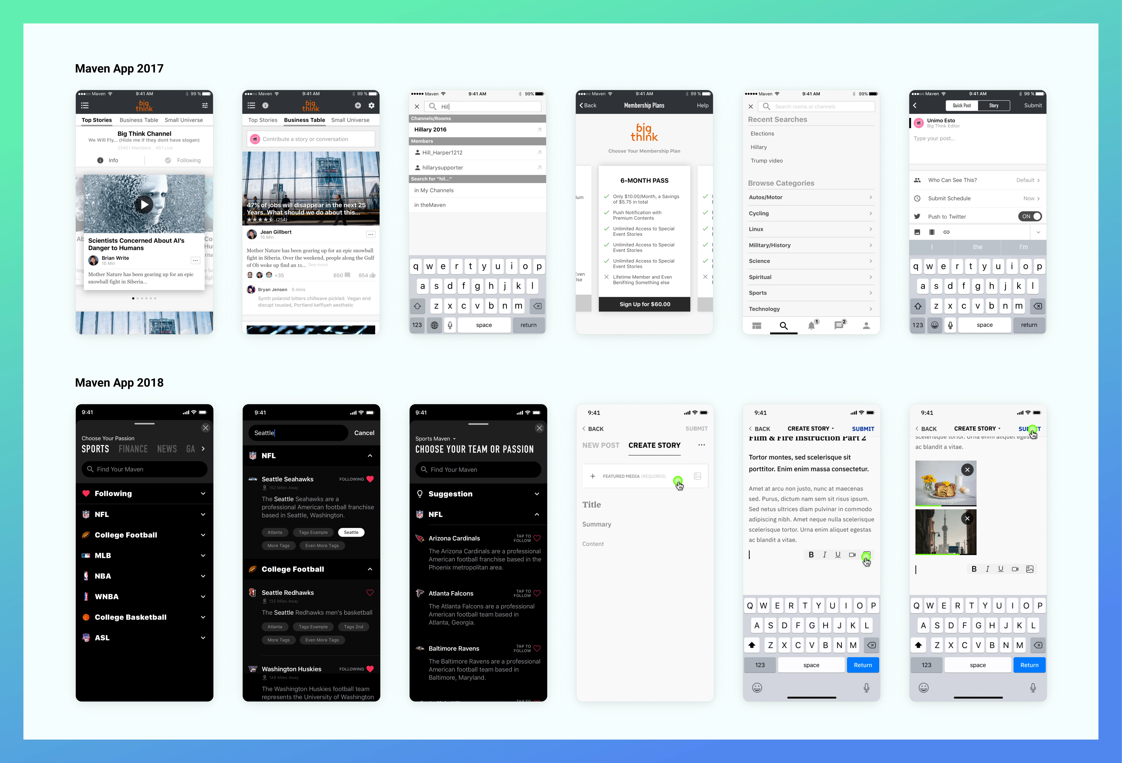 Maven App: Additional Design Tasks - showcase image