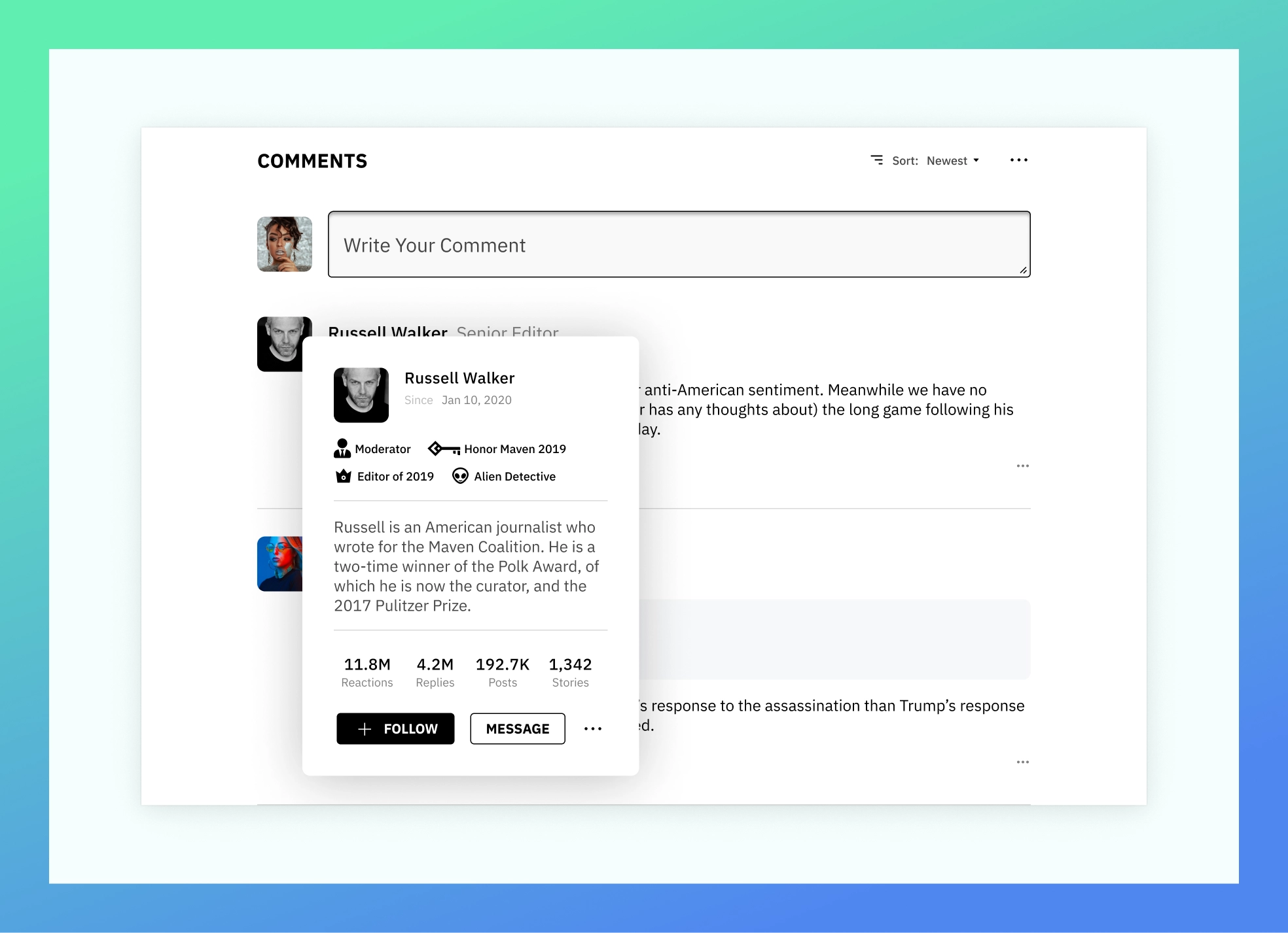 Profile Card: Community System - showcase image
