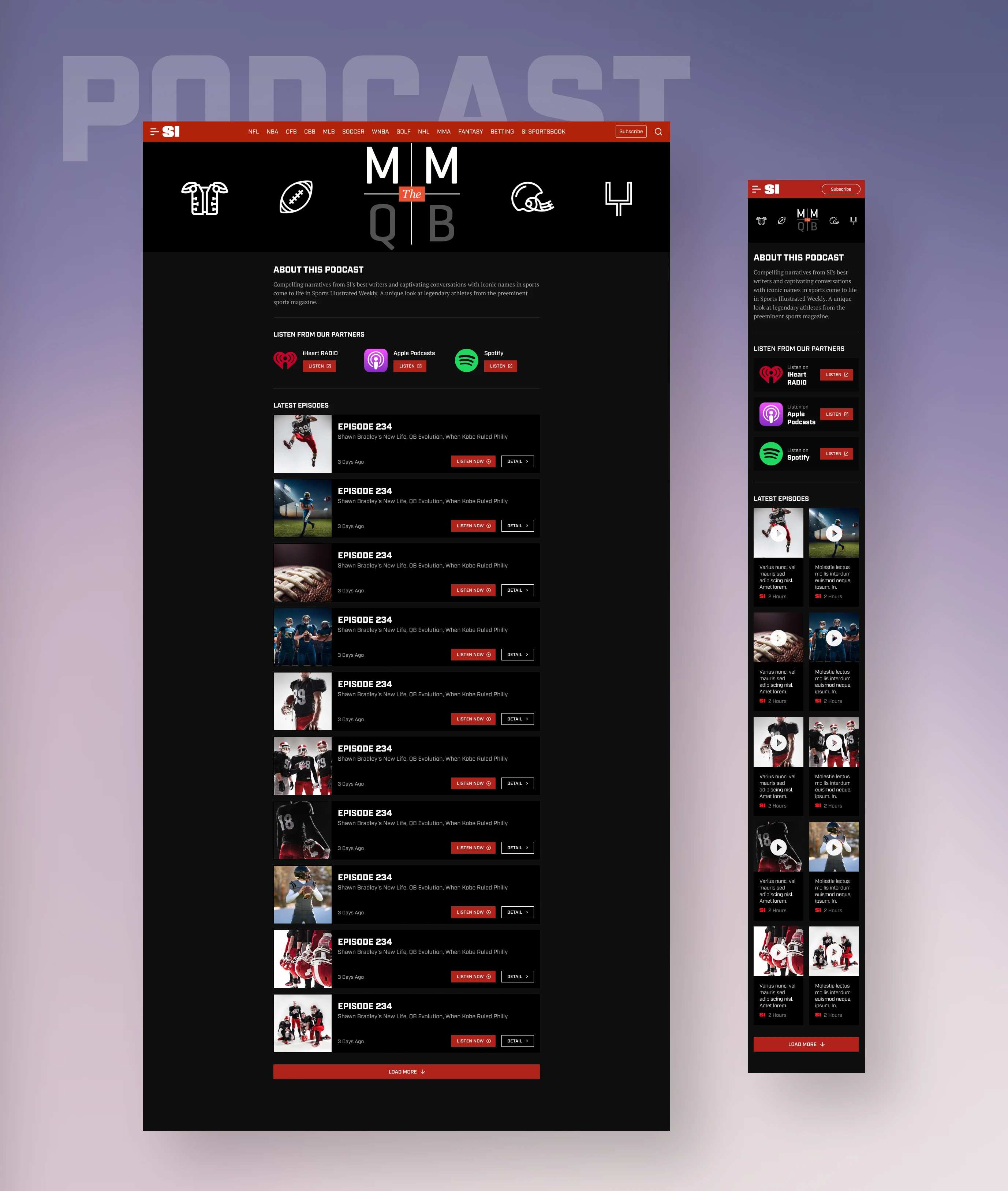 Podcast Page Template: Key Components Redesign - showcase image