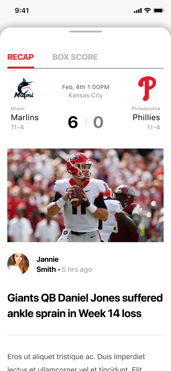 Recap page: Main Pages' Final Design Mockups - showcase image